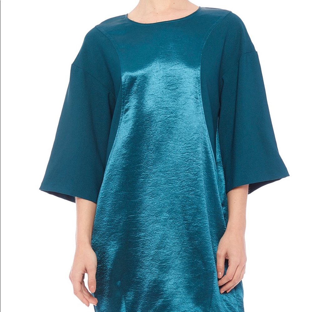 BCBGeneration teal mermaid fin dress.